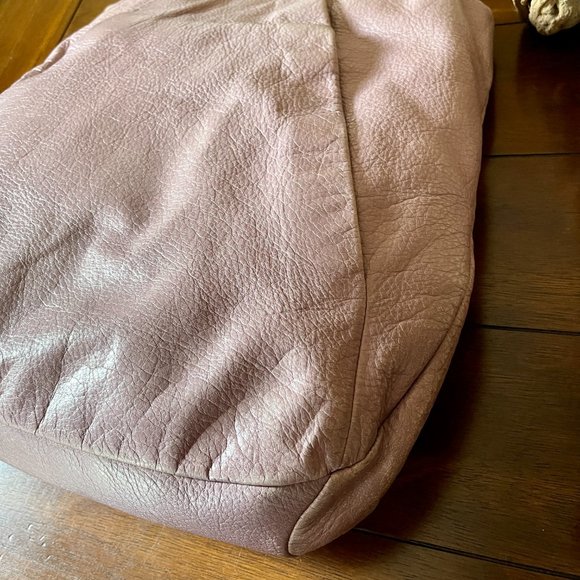 Elliott Lucca Purple Grained Leather Hobo Bag - Picture 7 of 12